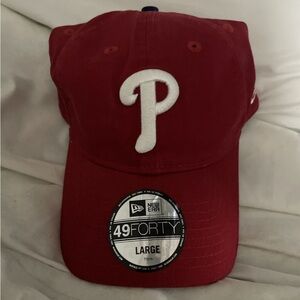 New Era Phillies Cap with White Logo